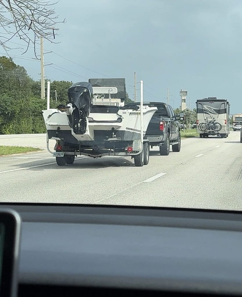 Towing a boat (FL)